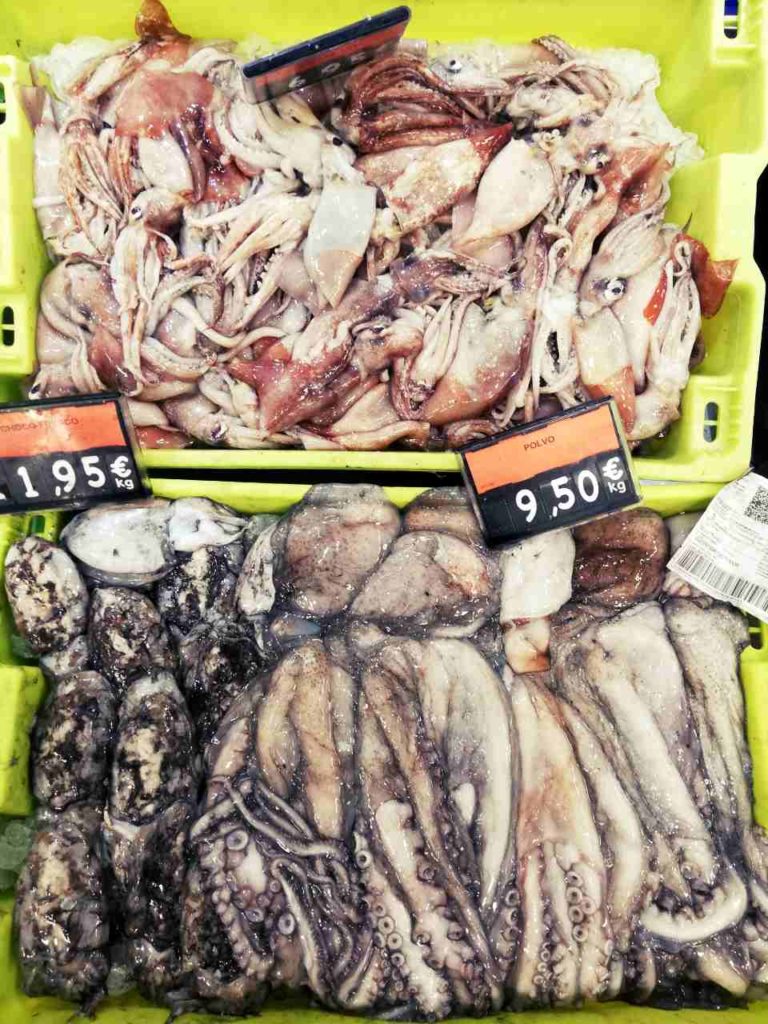 Owoce morza i ryby w Portugalii - ośmiornica i mątwa