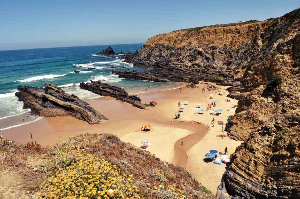 Plaże Costa Alentejana - Praia dos Alteirinhos z góry
