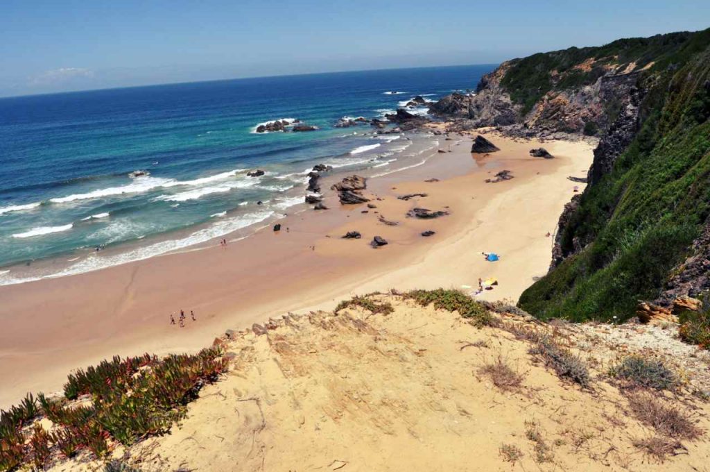 Plaże Costa Alentejana - Praia dos Machados - widok z góry