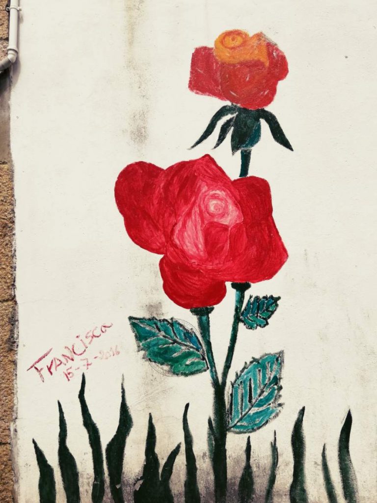 Monção – mural z kwiatami