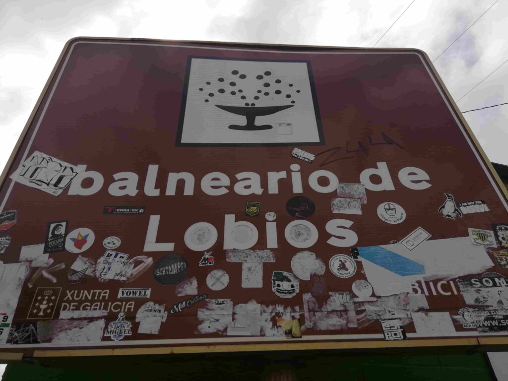 Termy w północnej Hiszpanii (Galicji) - Lobios - tablica