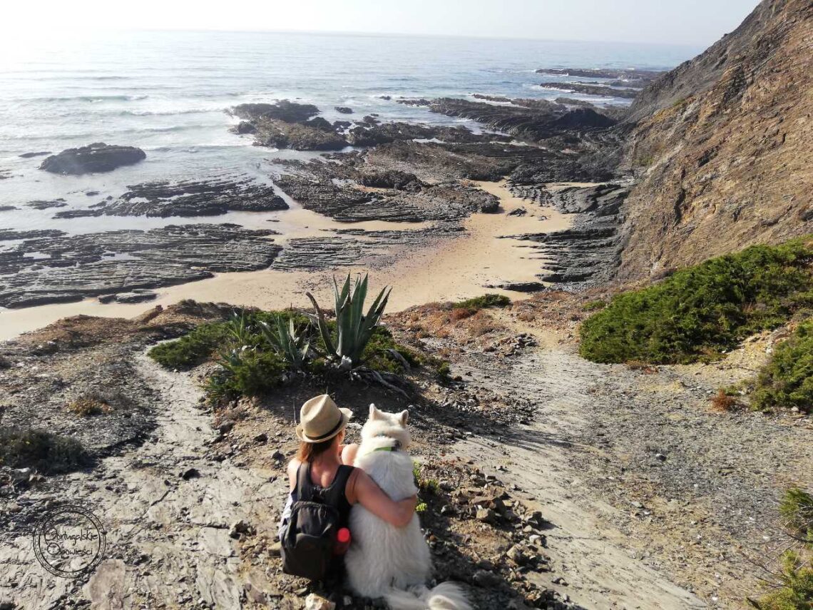 Portugalia z psem - plaża - Praia da Samouqueira